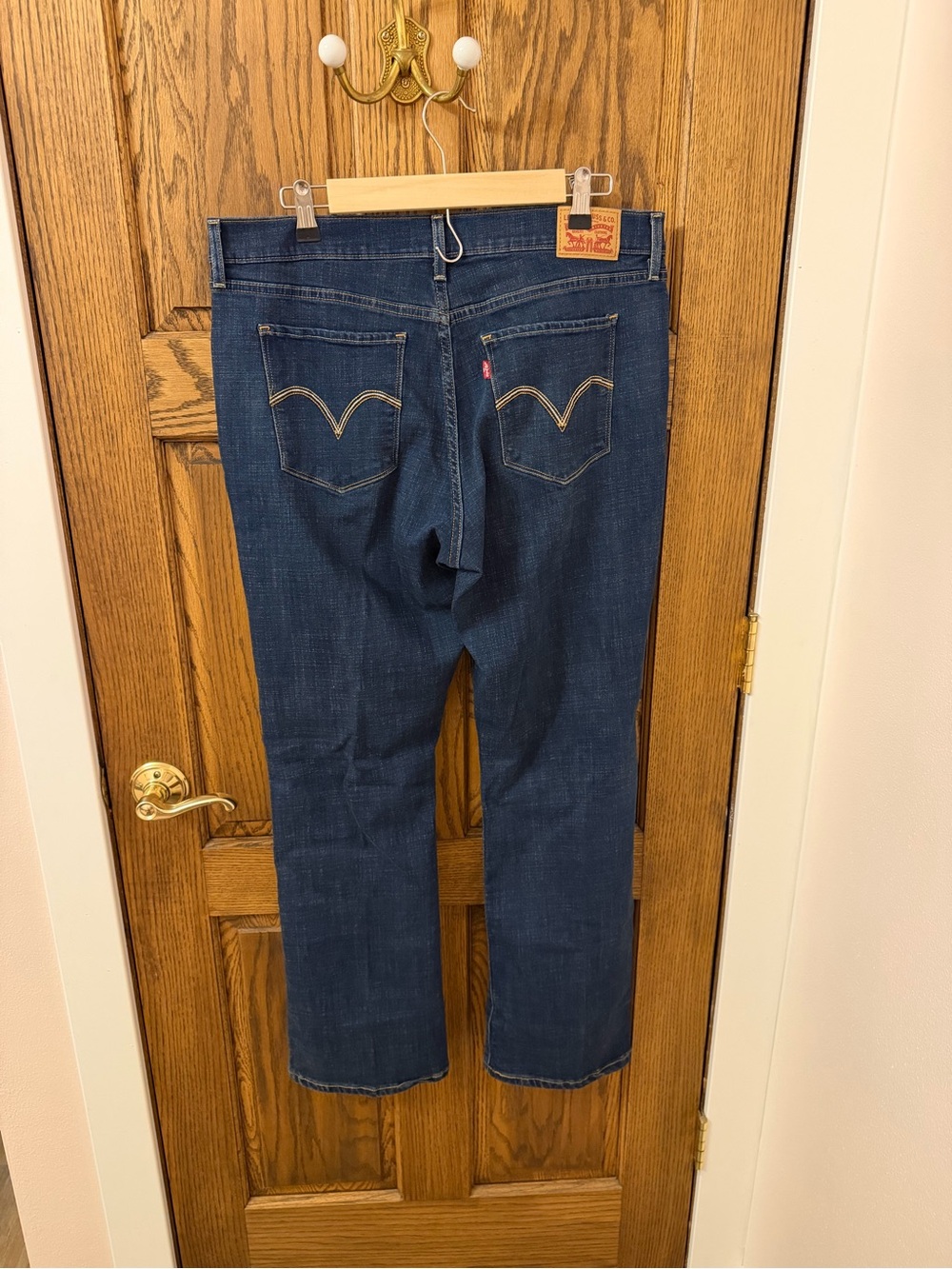 Levi Classic Bootcut Womens Dark Blue Denim Jeans Size 14 32x32 - Picture 6 of 10
